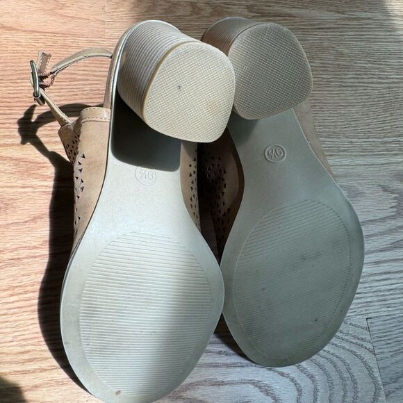 Universal Threads Sandals Sling Back 4-inch Heels Faux Leather Vegan Size 9.5 - Picture 8 of 13